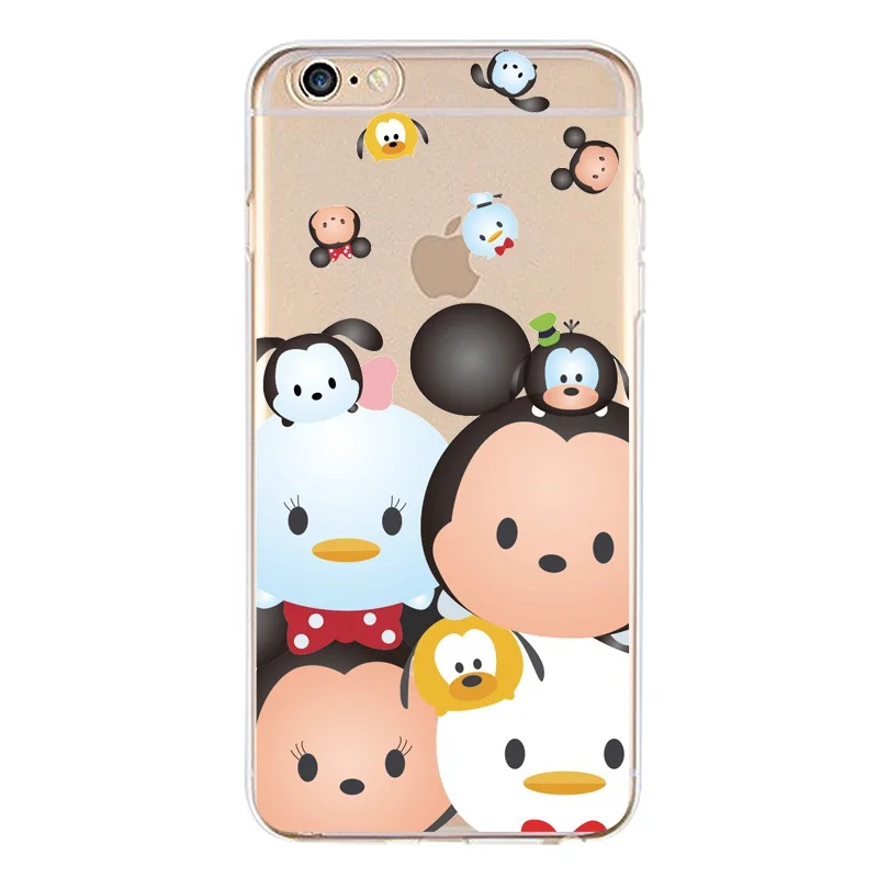 Micky Soft Clear TPU Phone Case For iPhone 4/4s 5 5s 6 6plus 7 8plus x Silicone Ballon Coque Cute Cover Free Shipping | Мобильные