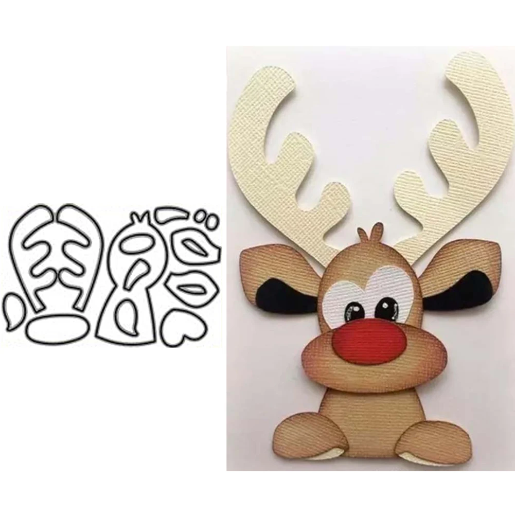1 Set Deer Elk Design Carbon Steel Cutting Dies DIY Scrapbooking Emboss Paper Embossing Tool Cards Album Stencil Easy to Use | Дом и сад