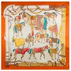 90 см военный пояс с изображением лошади квадратный шарф 2021 Новая мода женский шелковый шарф роскошный бренд хиджаб шаль фуляр шарфы для дам