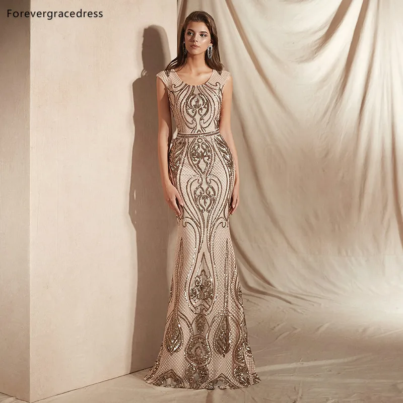 Женское вечернее платье без рукавов Forevergracedress коричневое длинное большого