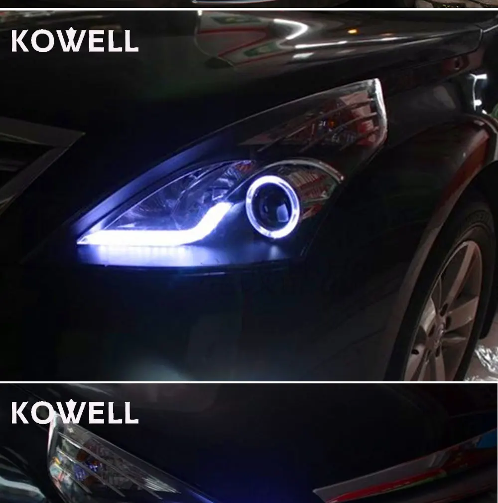 KOWELL автомобильный Стайлинг для Nissan Teana фары 2008-2012 Teana светодиодные фары drl H7 hid Q5 Биксеноновые линзы ближнего света