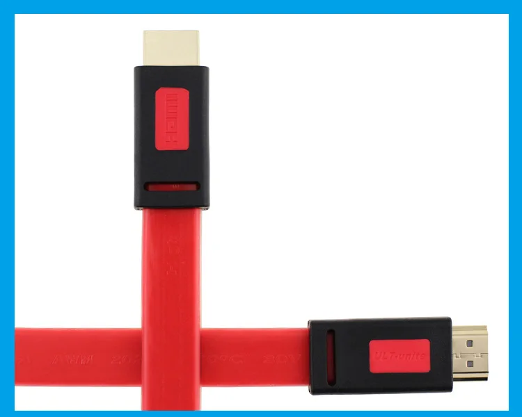 Кабель HDMI в разъем Папа-папа 1 м 5 2 3 10 плоский кабель футов красный/фиолетовый 4 В |