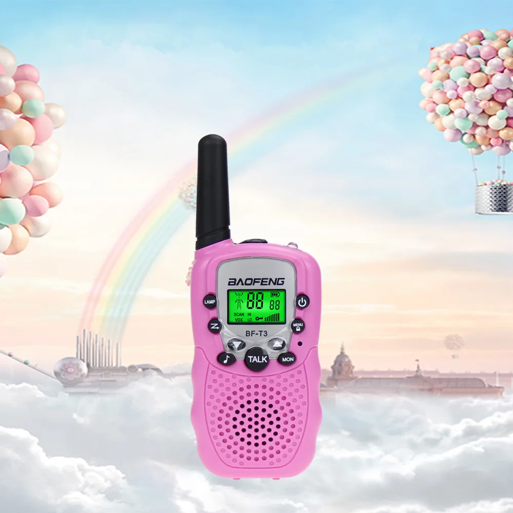 2 предмета Baofeng BF-T3 иди и болтай Walkie Talkie мини Портативный детские игрушки двухстороннее радио УВЧ 462-467 МГц 8 канальный ручной Woki Токи