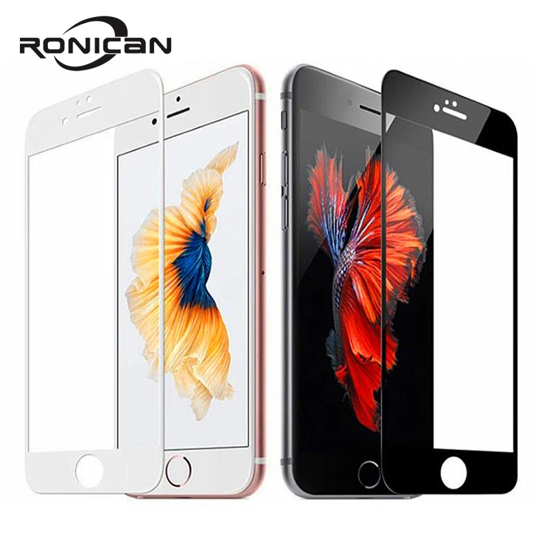 Закаленное стекло с полным покрытием для iPhone 7 8 Plus 5 5S SE Защитная пленка экрана 9H