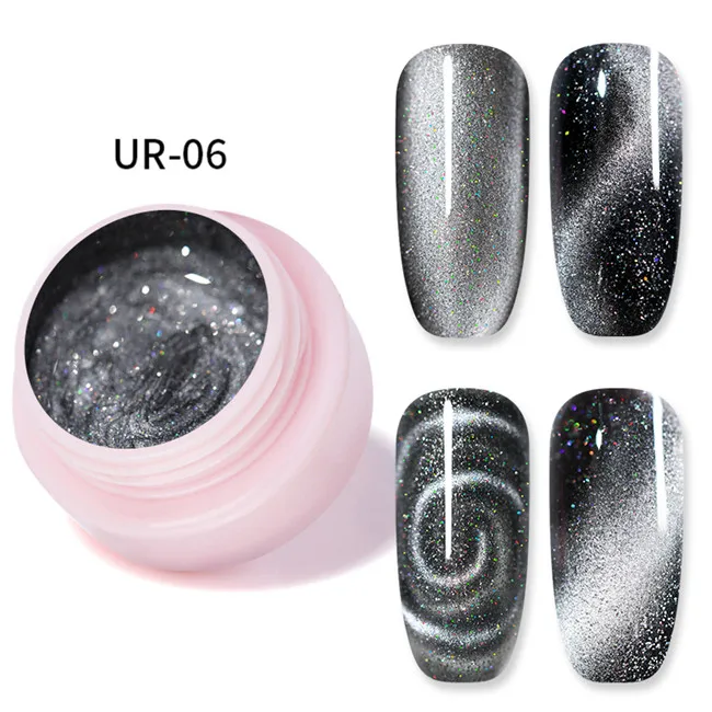 Wide Magnetic Gel 6 Ur Sugar 7,5 мл 5D магнитный гель для ногтей голографический лак с блестками кошачий глаз УФ-гель лак широкий кошачий глаз замачиваемый УФ Гель-лак для ногтей DIY - Цвет: Wide Magnetic Gel 6