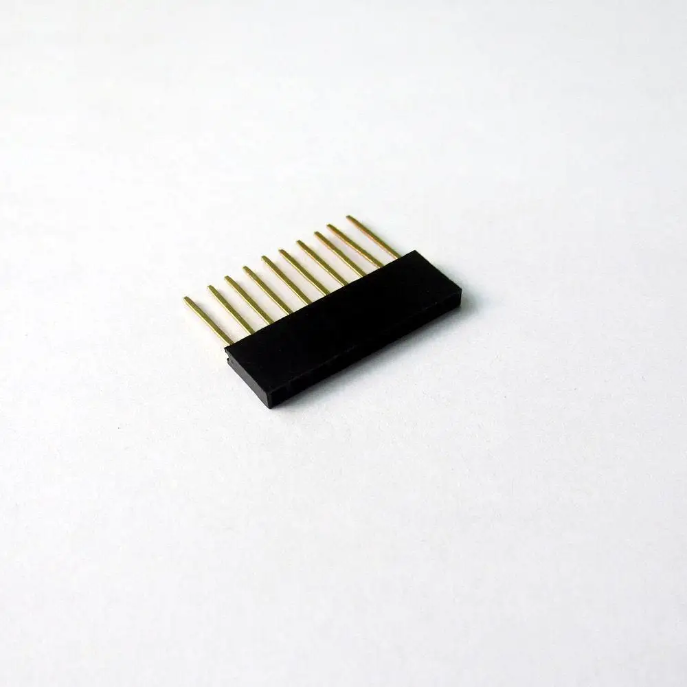 100 шт. 10 Pin Женский Высокий Штабелируемый коннектор гнездо Однорядный штыревой