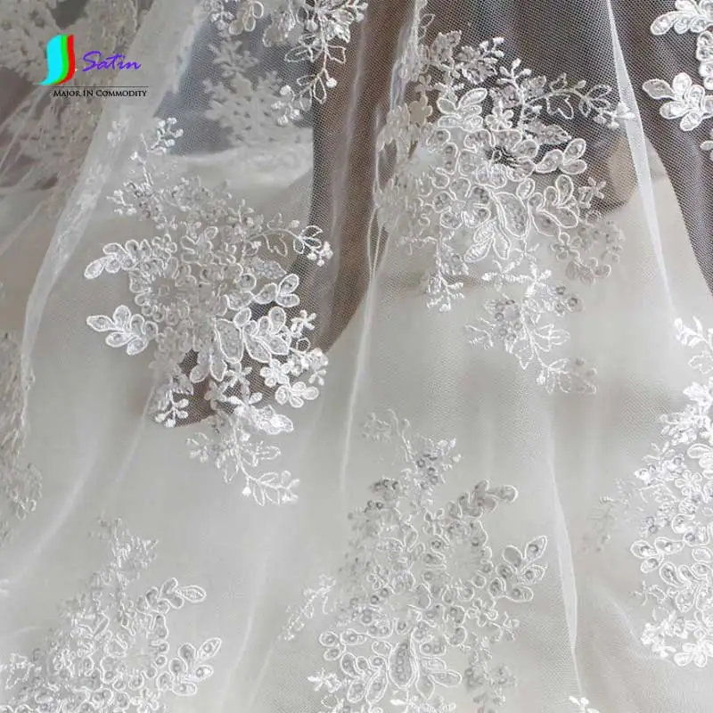 Новинка 2019 элегантная Тюлевая сетчатая вышитая Ярко-белая черная Свадебная