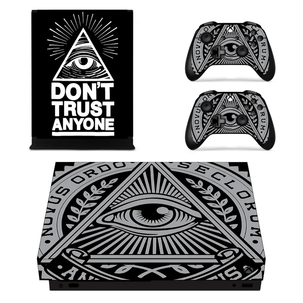 Лицевые панели Eye of Providence Skin Console & Наклейка на контроллер для Xbox One X + наклейка кожу