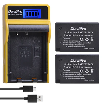 2 Battery Set 2 шт. LP-E17 LPE17 LP E17 батарея для камеры+ ЖК-дисплей USB зарядное устройство для Canon EOS Rebel T6i 750D T6s 760D M3 800D 8000D Kiss X8i - Цвет: 2 Battery Set