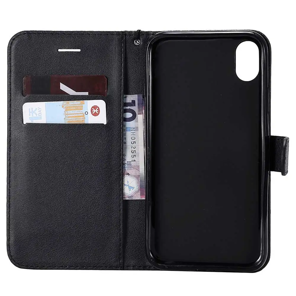 Однотонный чехол для телефона Iphone XS MAX X XR книжка из искусственной кожи 5 5S SE 6 6s 7 8