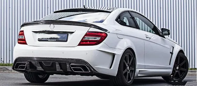 Спойлер для Benz W204 спойлер ABT 2007 2013 C class C180 C200L C63 из ФАП материала заднего крыла