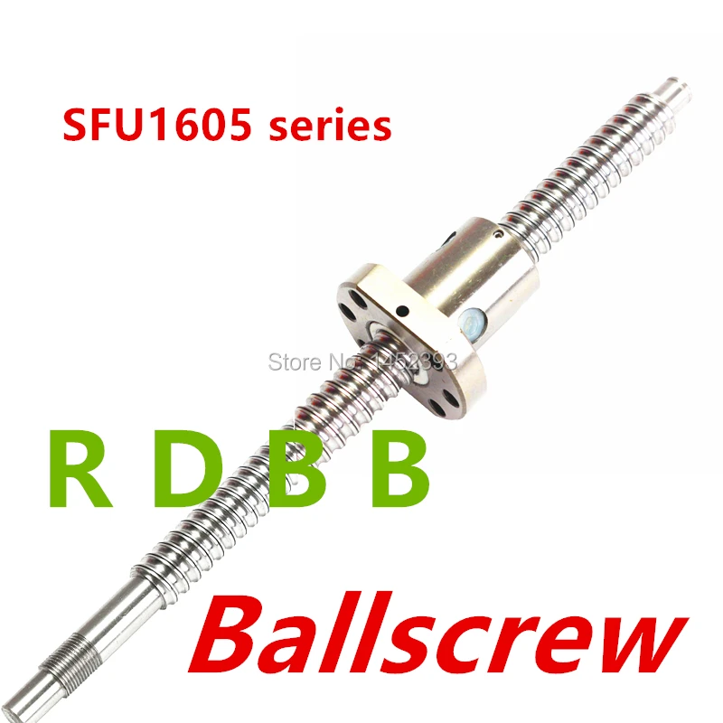 SFU1610 790 мм 16 шариковый винт свернутый C7 с одним фланец 1610 шариковая гайка для