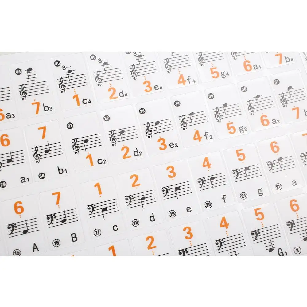 Фортепиано клавиатура 61 клавиши электронная 88 клавиш наклейки Наклейка в