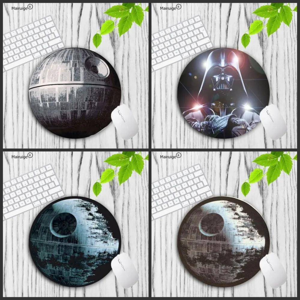 Mairuige Star Wars battleспереди коврик для мыши с рисунком маленький размер 20X20 см 22X22 см круглый игровой Нескользящий Резиновый Коврик