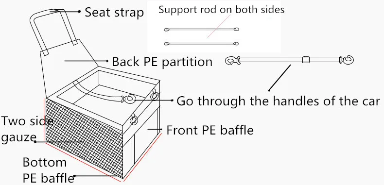 Складной гамак дорожная сумка для перевозки домашних животных кошек и