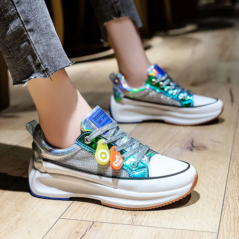 Женские туфли на толстой подошве дышащие Нескользящие из сетчатого материала