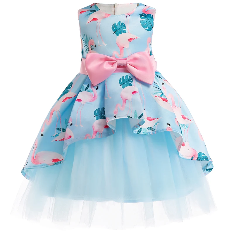 Christmas Costume Girls Flower Dres Princess Girl's New Year Party Dress Kids Children Vestidos Formal Bow for 2-10 years | Детская