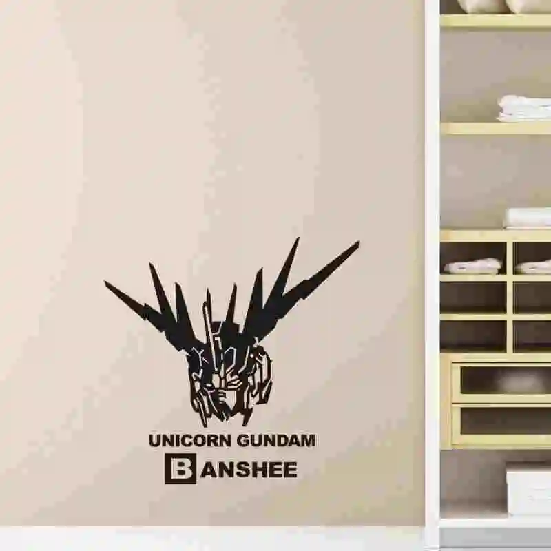 Виниловые наклейки на стену GUNDAM декоративные украшения для дома аниме единорог