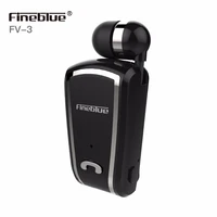 fineblue f v3 bluetooth earphone headphone wireless headset stereo music earbuds cordless auriculares headset retractable