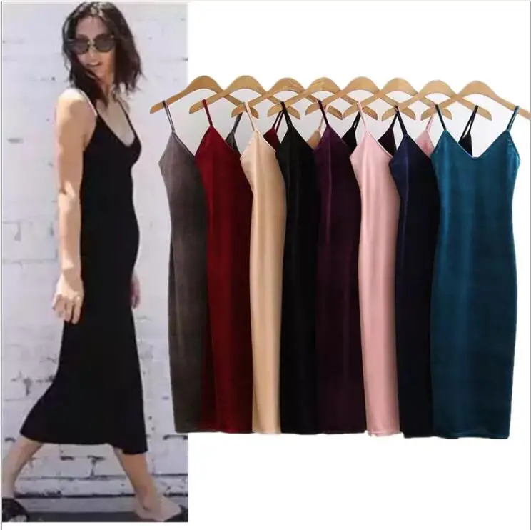 Женское платье с треугольным вырезом облегающее бархатное на новый год|dress