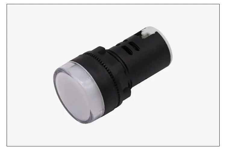 12V White 2 шт./лот Лидер продаж 12 В 24 в 110 В 220 В 380 в 22 мм отверстие расстояние светодиод для монтажа на панель индикатор питания пилот сигнальный светильник лампа - Цвет: 12V White