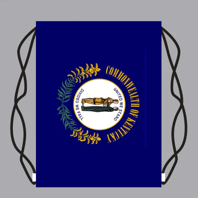 Рюкзак на шнурке с флагом Кентукки маленький рюкзак принтом индивидуальный