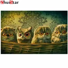 Алмазная мозаика с изображением совы Стразы 5D сделай сам, алмазная живопись, вышивка крестиком, животное, ручная работа, подарок XY1