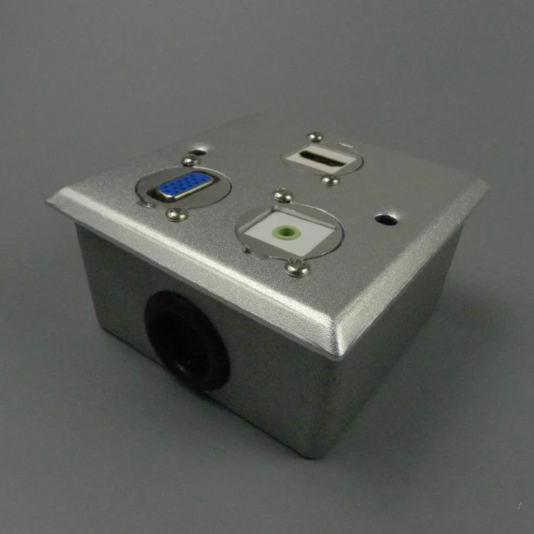 VGA + hdmi 3 5 мм аудио алюминиевая настенная пластина с разъемом Мама-мама |