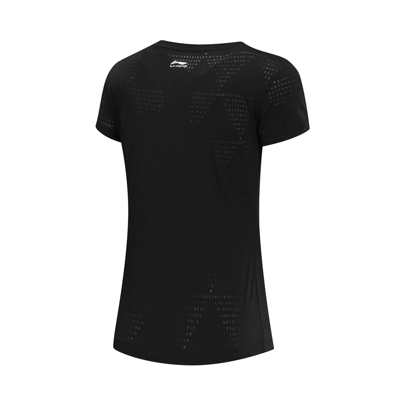 Женская футболка Li Ning облегающая из 50% хлопка с подкладкой полиэстера Спортивная
