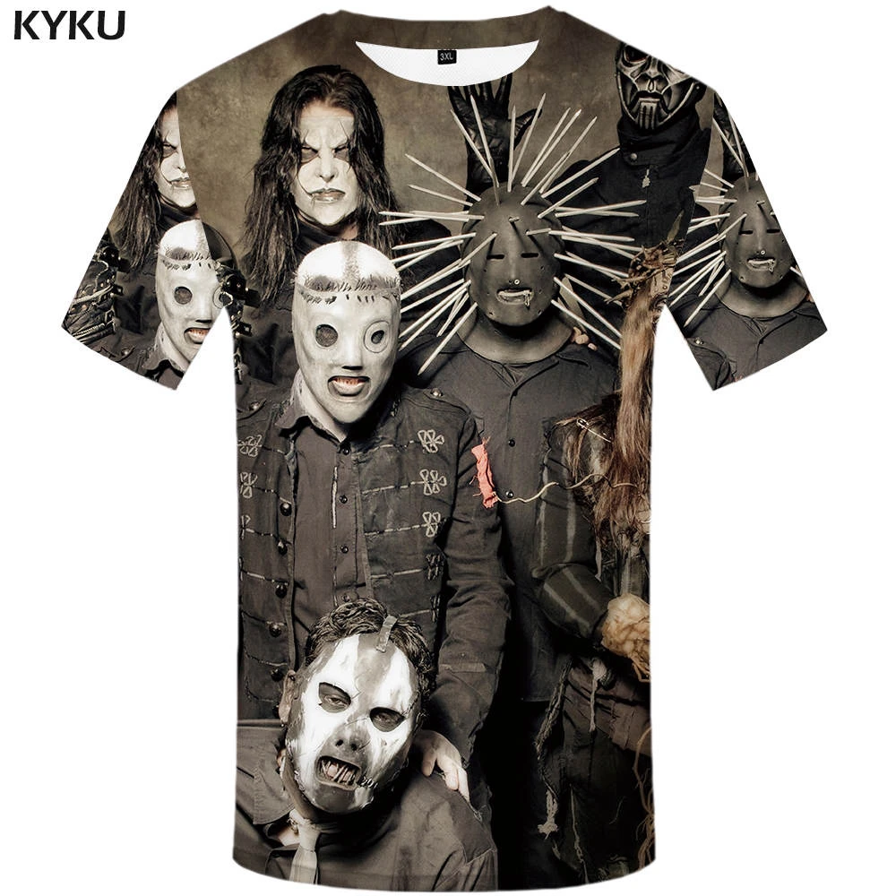 Мужская футболка KYKU брендовая в стиле панк 3d|3d t-shirt|t-shirt brand ment-shirt men |
