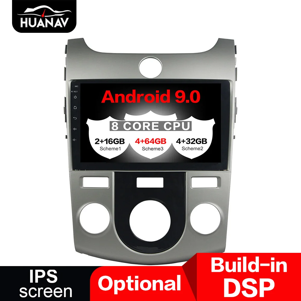 

DSP Android 9.0 Car DVD player GPS navigation for KIA Cerato Forte 2008-2012 auto radio stereo multimedia player head uint 4+64G