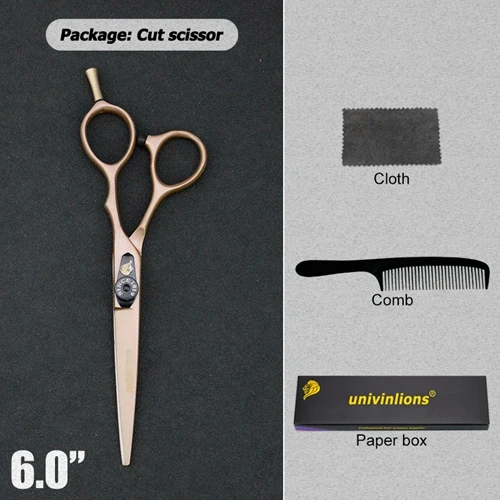 6025J-CUT 5,5/" золотые ножницы univinlions ножницы для волос японская Парикмахерская Ножницы парикмахерские принадлежности Парикмахерские ножницы - Цвет: 6025J-CUT