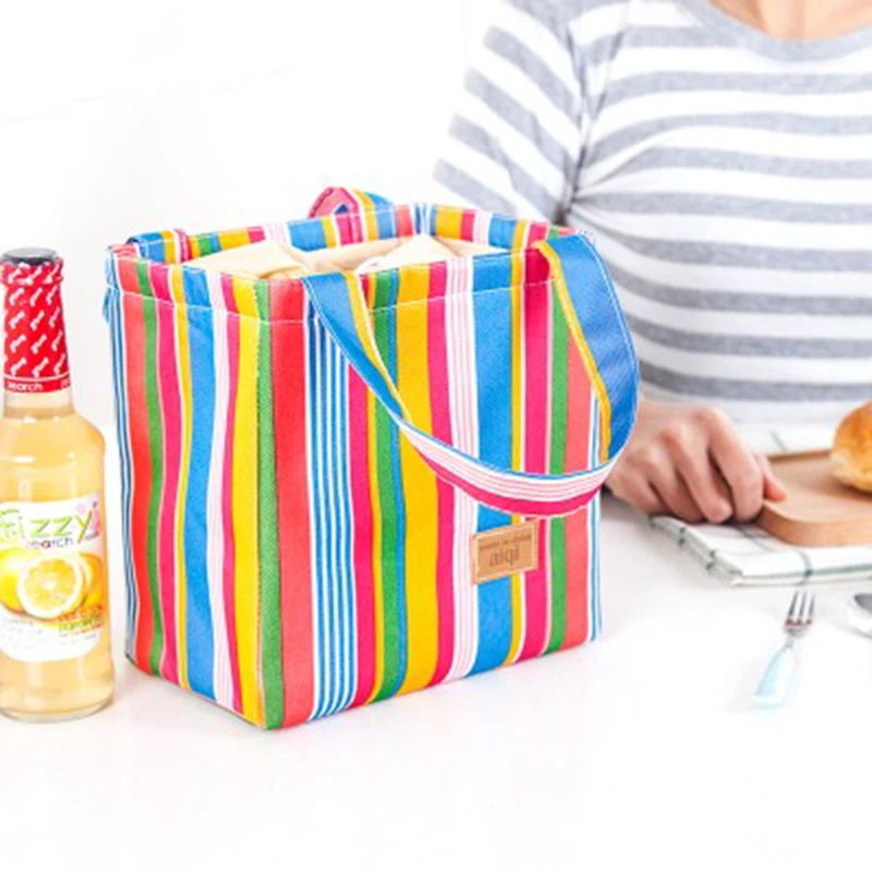 Корея Портативный утепленная тепловой кулер Бенто-Ланч сумка хозяйственная для