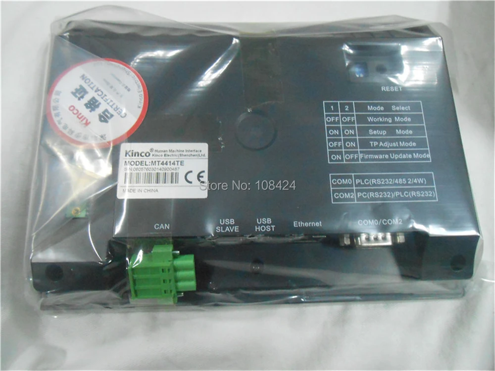 HMI MT4414TE Kinco eView 7 дюймовый USB хост Ethernet с бесплатным кабелем программирования и