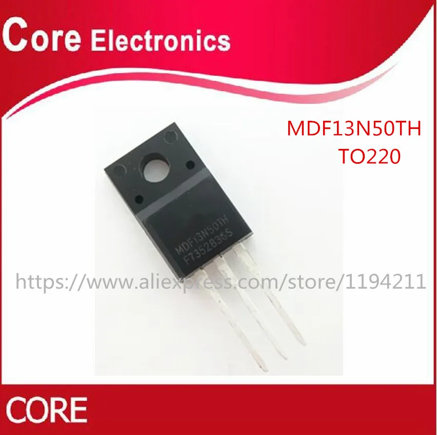50 шт./лот MDF13N50 TO 220F 13A500V MDF13N50TH MOS FET|Интегральные схемы| |