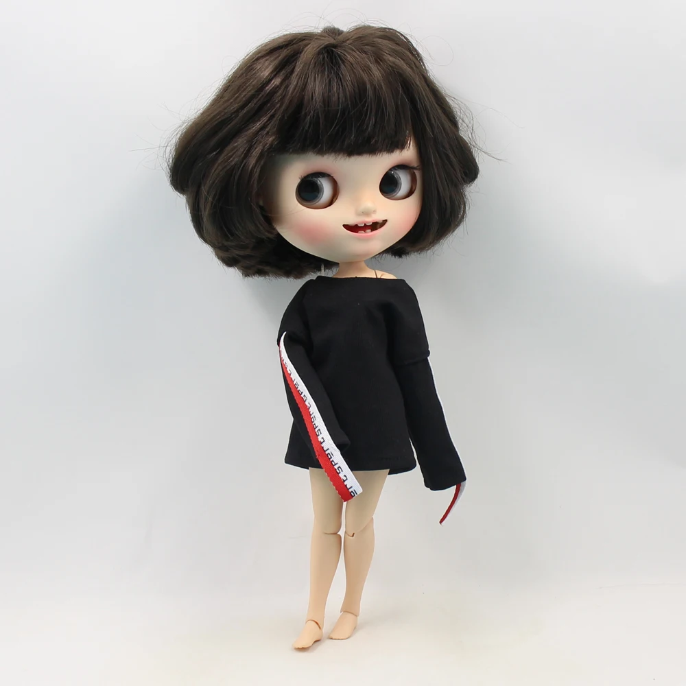 Одежда DBS для куклы Blyth icy рубашка с длинными рукавами в стиле оверсайз костюм хип