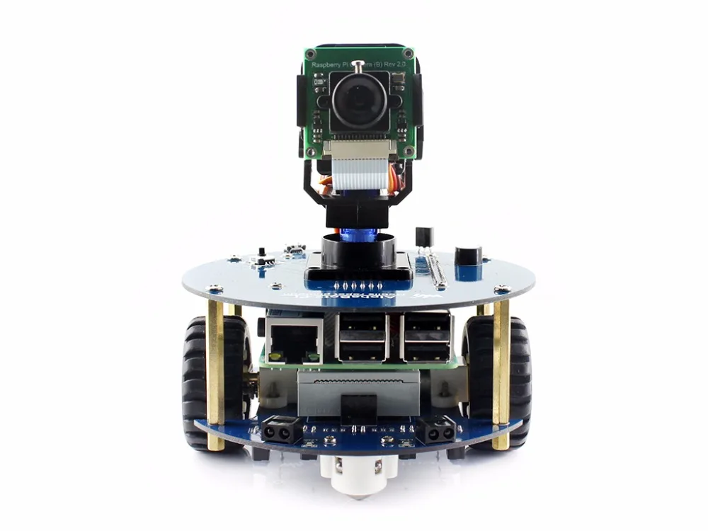 

Комплект робота в стиле алфавита 2 с оригинальной фотокамерой Raspberry Pi 3 Model B /RPi (B)/ИК-пультом дистанционного управления, автоматическое Предо...