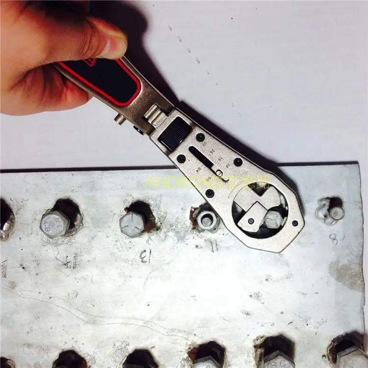 Multi function wrench folding 180 degree multi purpose ratchet fastening fast 10-25MM screw applicable | Инструменты