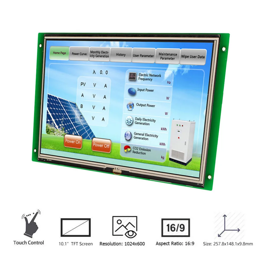 

STONE 10.1" HMI Touch Screen With RS232/RS485/TTL Interface For Industrial