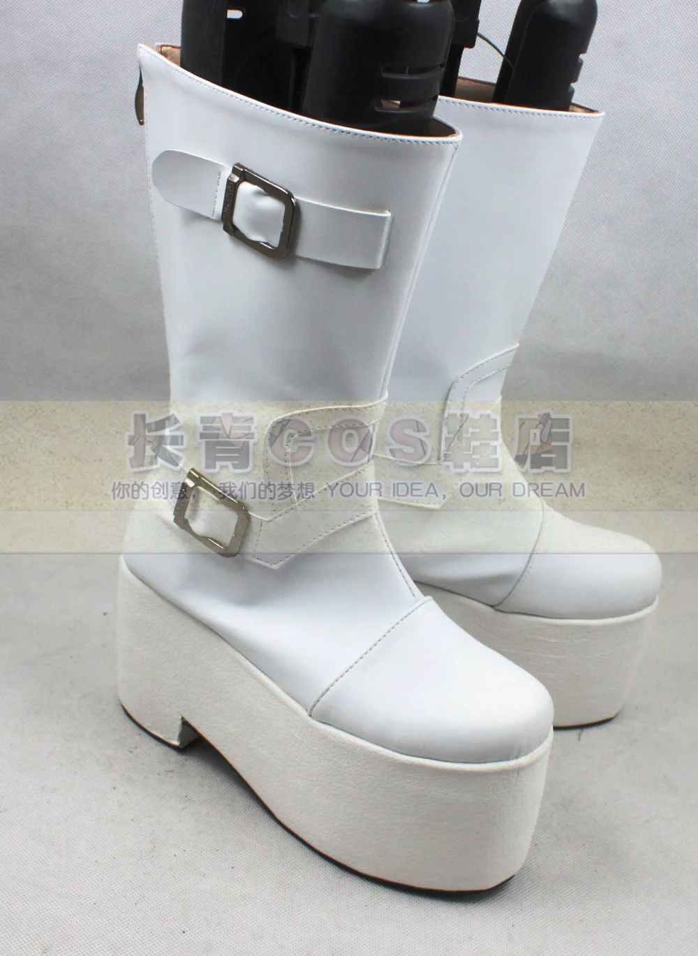 Дьявольские влюбленные сапоги Сакамаки для косплея на толстом каблуке белые C006 |