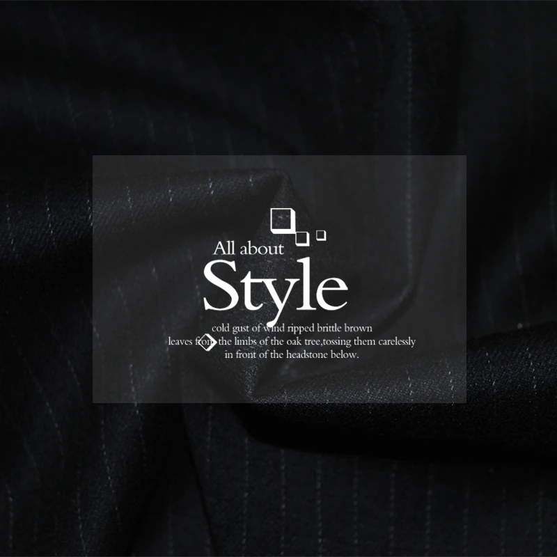 LEO &amp LIN стрейч темно-синяя полосатая замша какой вкус он камвольная ткань (1 метр) |