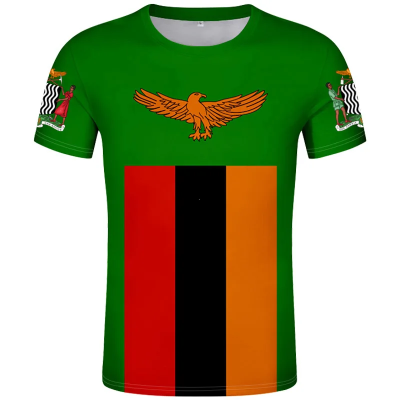 Футболка Замбия самодельная футболка с бесплатным именным номером zmb