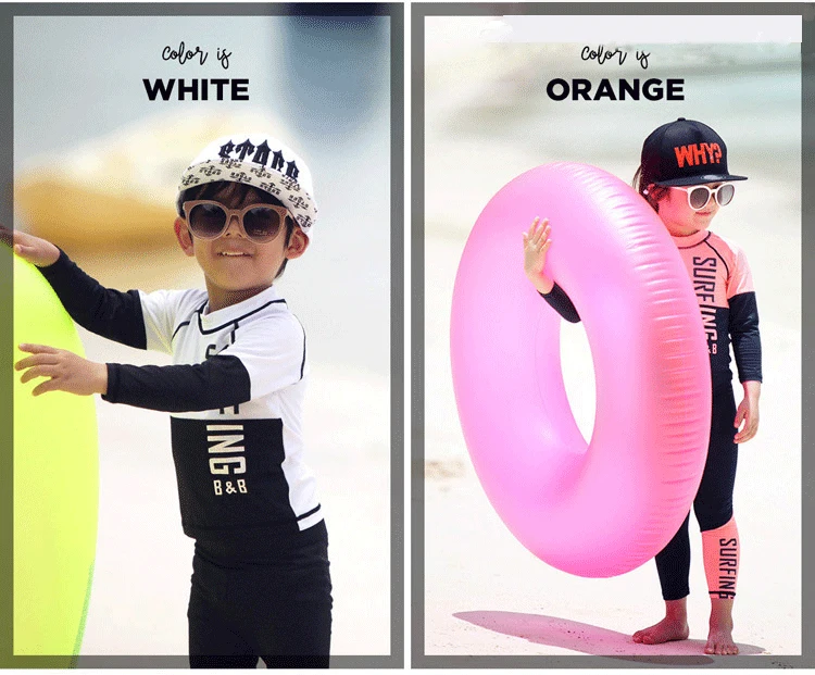 Футболка с длинными рукавами для мальчиков и девочек Раздельный костюм плавания