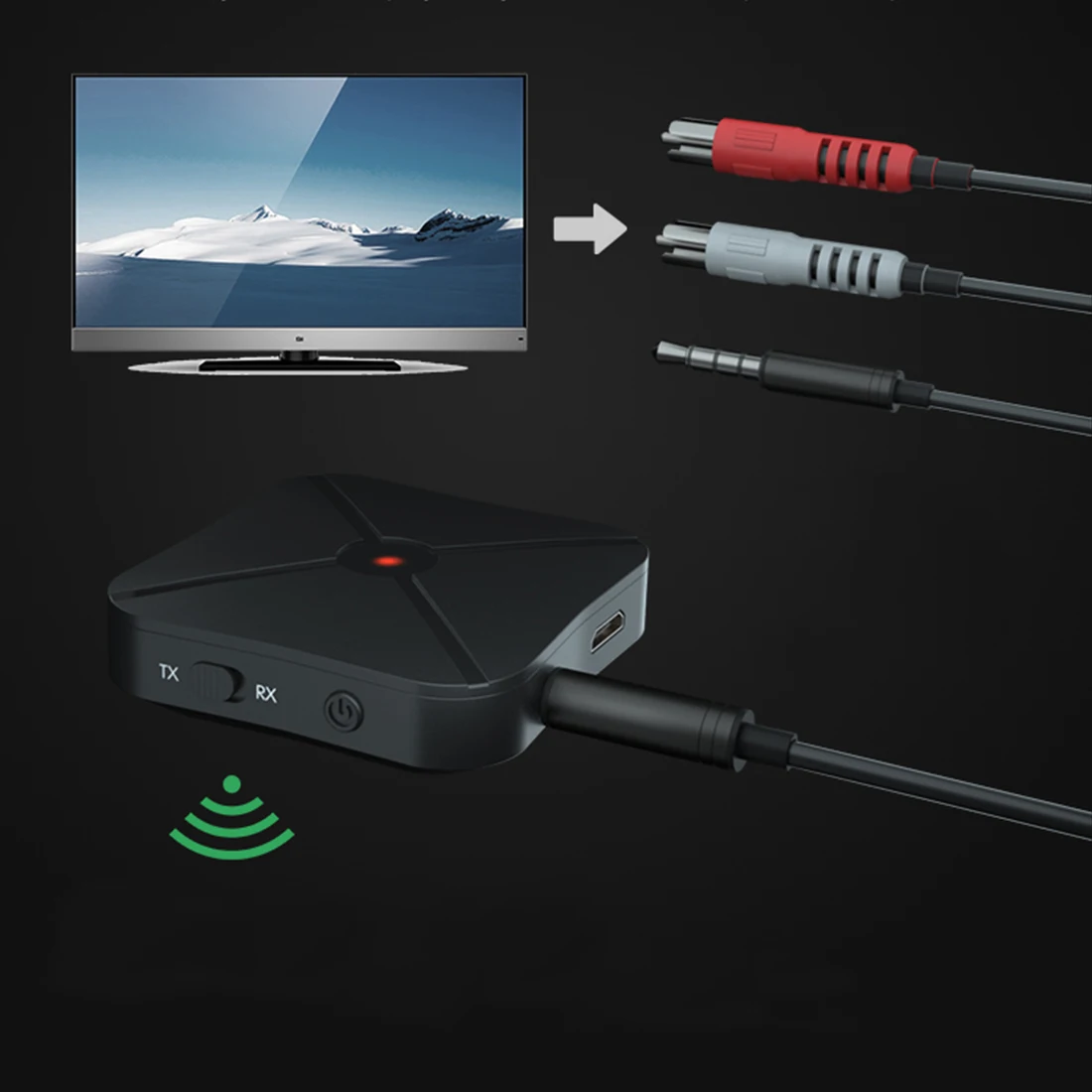 2 in 1 Wireless Bluetooth 4.2 Audio Transmitter Receiver TV Car Music Universal Adapter For Headphone Speaker | Электроника