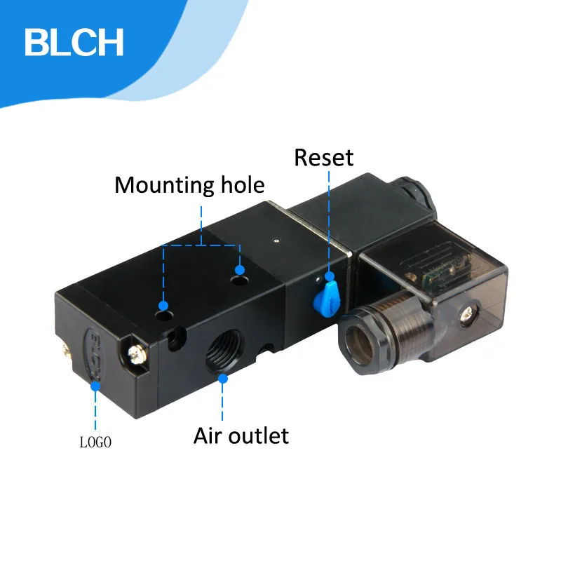 Пневматический 3-позиционный 2-позиционный электромагнитный клапан BLCH 3V210-08 3V210-06