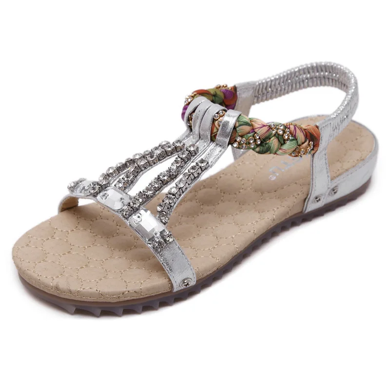 Женские сандалии Комфорт Лето плоской подошве в богемном стиле женские