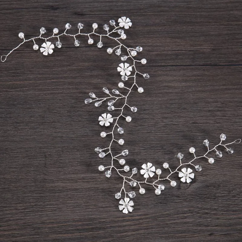 Женская трикотажная тиара с жемчужинами и кристаллами|wedding bridal|tiara crowncrown tiara |