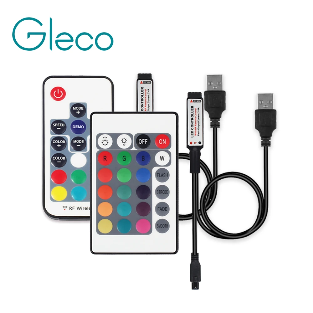 

5V USB RGB controller RF remote / IR Remote /mini 3key RGB controller for USB LED Strip RGB 5050