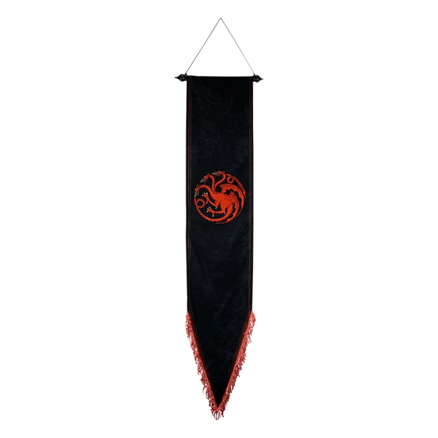 House Targaryen Игра престолов дом Старк Таргариен Ланнистер настенный свиток флаг баннер 34*168 см вентиляторы подарок домашний декор - Цвет: House Targaryen