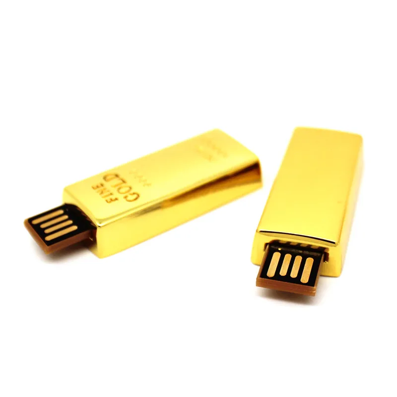 Металлический USB флеш-накопитель barras de oro/ladrillo Modelo lingotes pen Drive memoria Stick pendrive 4 ГБ/8 ГБ/16